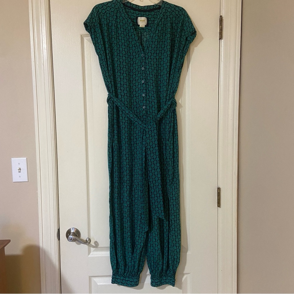 Maeve Green Patterned Jumpsuit